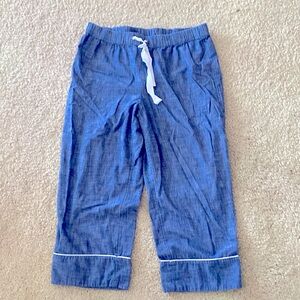 Land’s End cotton wide leg capri pants